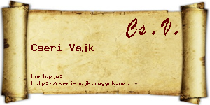 Cseri Vajk névjegykártya
